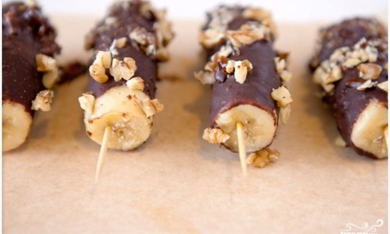 Рецепт десерта бананы в шоколаде
