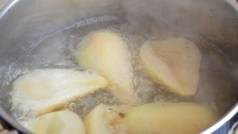 груши в шоколаде с миндалем ежики