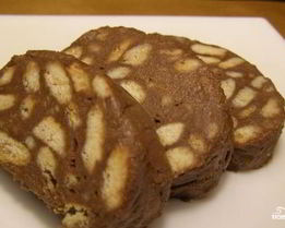 Кондитерская колбаска со сгущенкой