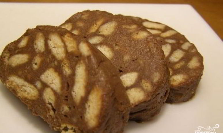 Рецепт кондитерской колбаски со сгущенкой