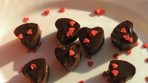 конфеты шоколадное сердце