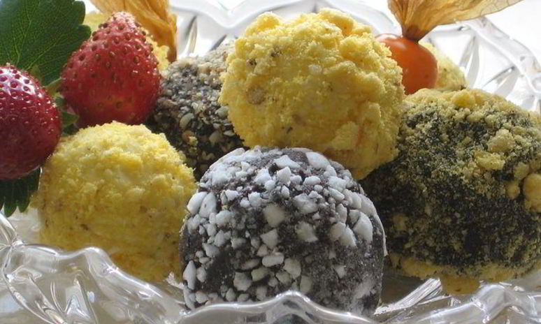 Рецепт творожных конфет колобки