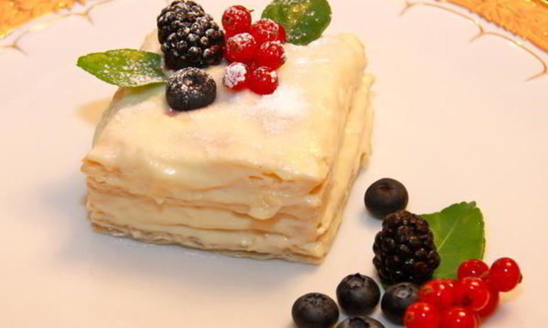 Рецепт десерта мильфей с кремом из маскарпоне