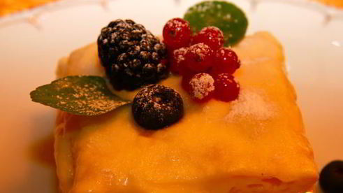 десерт мильфей с кремом из маскарпоне