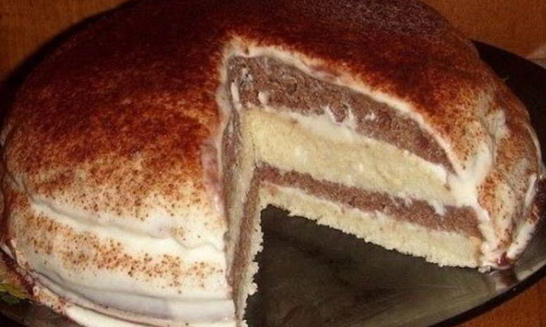 Рецепт домашнего тортика на кефире со сметанным кремом