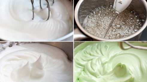 фисташковые макаронс с базиликовым кремом