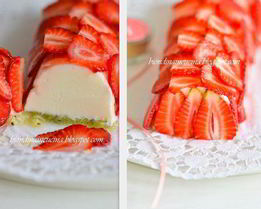 Йогуртовый террин с лимонным кремом, клубникой и киви