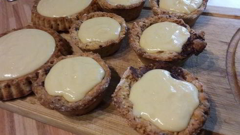 корзиночки с ванильным кремом и свежими ягодами