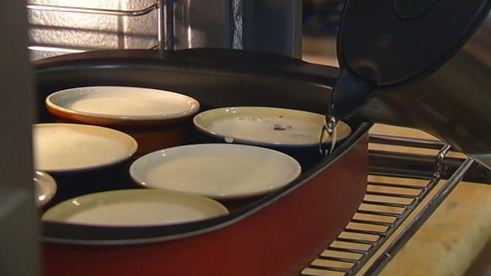 крем-брюле с малиной