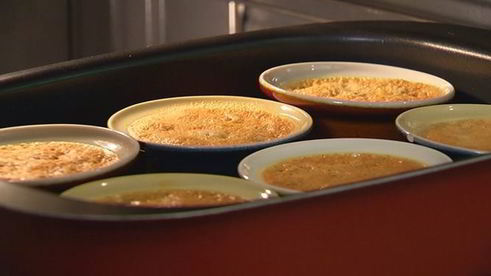 крем-брюле с малиной