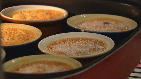 крем-брюле с малиной