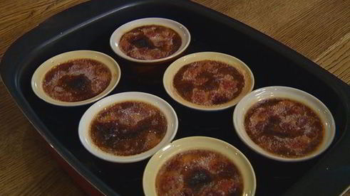 крем-брюле с малиной