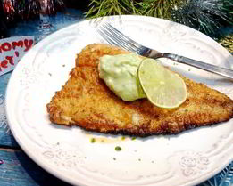 Сиг под остро-сладкой корочкой с кремом из авокадо