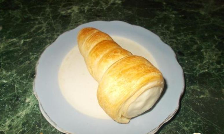 Рецепт слоеных трубочек с заварным кремом