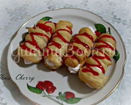 Трубочки слоеные с кремом