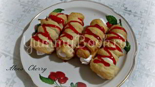 Трубочки слоеные с кремом