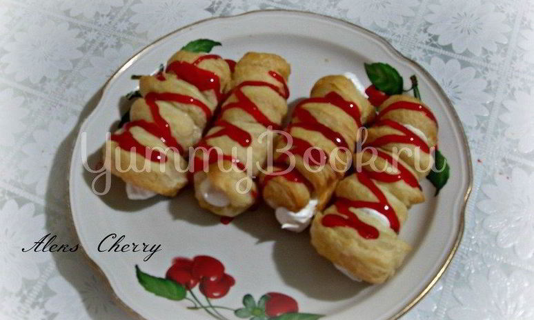 Рецепт трубочек слоеных с кремом