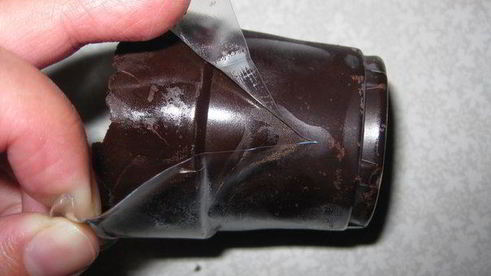 ванильный крем в шоколадных стаканчиках