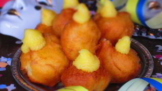 Заварные пончики с апельсиновым кремом