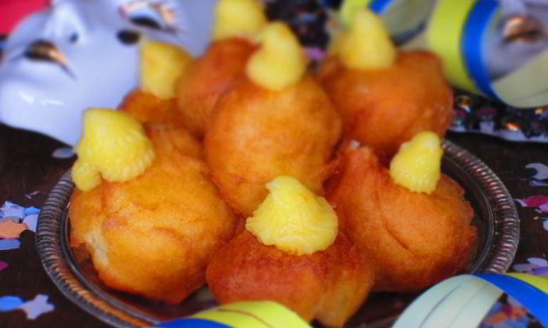 Рецепт заварных пончиков с апельсиновым кремом