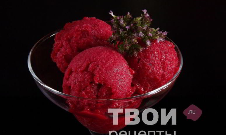 Рецепт малинового сорбета