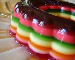 Многослойное желе Радуга