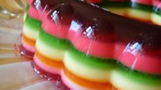 Многослойное желе Радуга