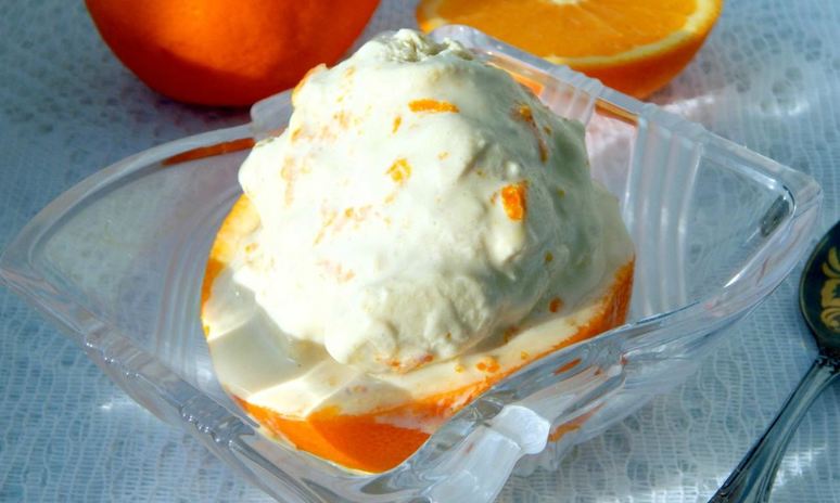 Рецепт апельсинового мороженого с апельсинами