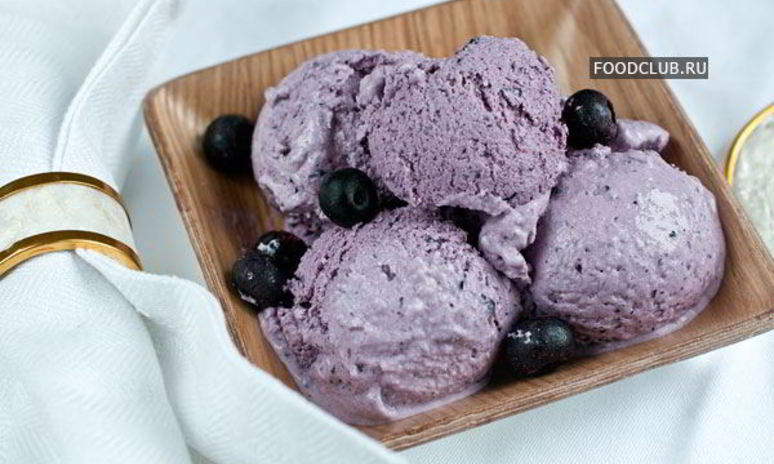 Рецепт черничного мороженого с маскарпоне