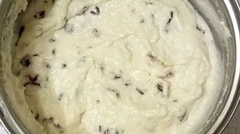 кокосовое мороженое с клюквой