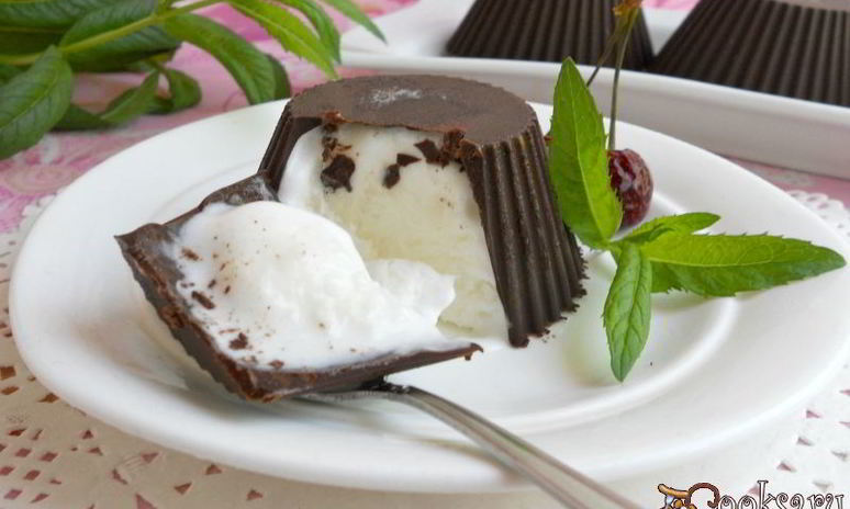 Рецепт мороженого молочного в шоколаде