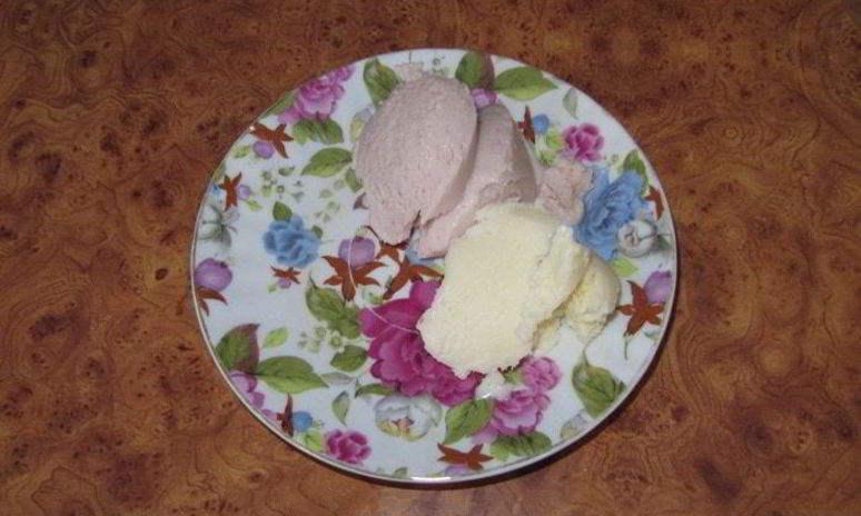 Рецепт полезного мороженого с протеином, малиновое и пломбир