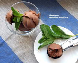 Шоколадно-мятное мороженое