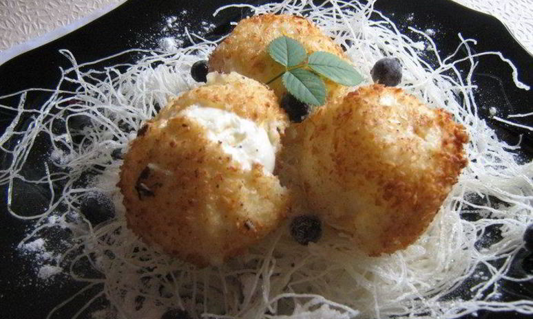 Рецепт жареного мороженого с фунчезой