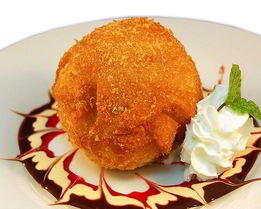 Жареное ванильное мороженое