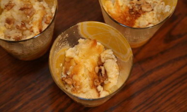 Рецепт мускатного рисового пудинга