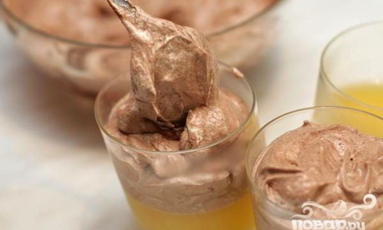 Рецепт апельсинового желе с шоколадным муссом