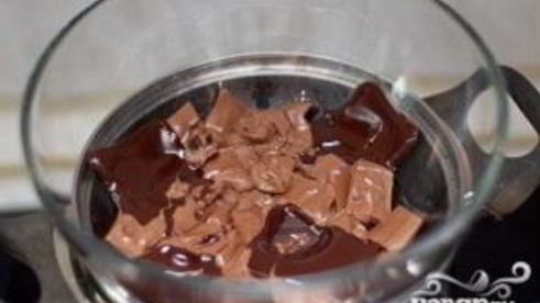 апельсиновое желе с шоколадным муссом