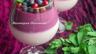 Бруснично-черничный мусс