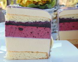 Фиалковый торт-мусс с черникой Весна в Тулузе