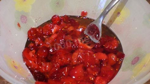 клюквенный мусс с манкой