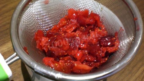 клюквенный мусс с манкой