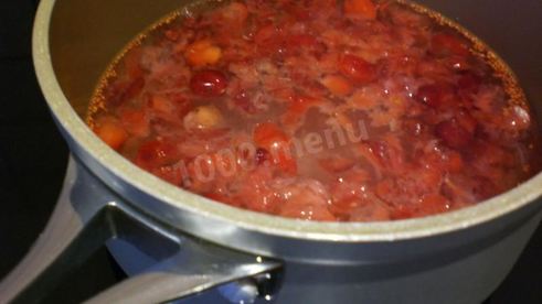 клюквенный мусс с манкой