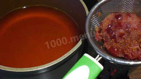 клюквенный мусс с манкой