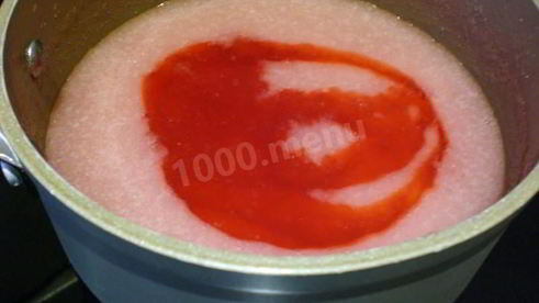 клюквенный мусс с манкой