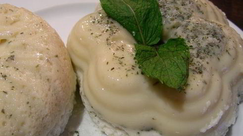 легкий мятно-лимонный мусс-желе