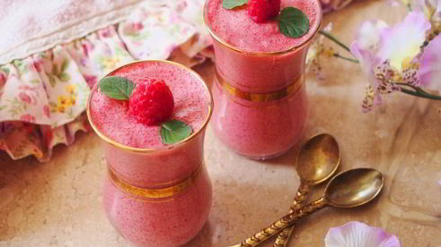 малиновый мусс из манки