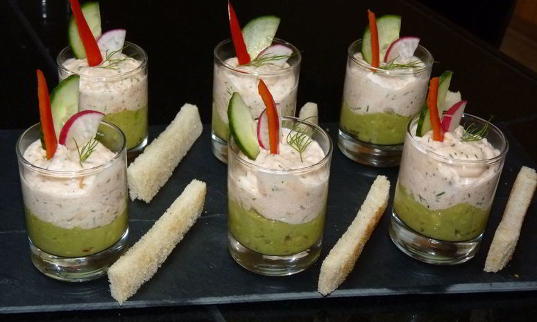 Рецепт рыбного мусса с кремом из авокадо