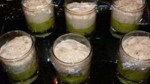 рыбный мусс с кремом из авокадо