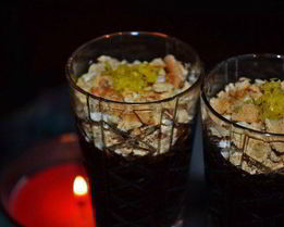 Шоколадно-ванильный мусс с лимонной цедрой